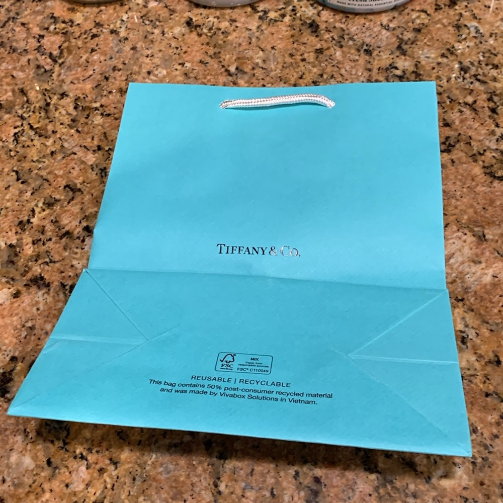 Authentic Tiffany & Co. Turquoise Shopping Bag, newer been used, must have!